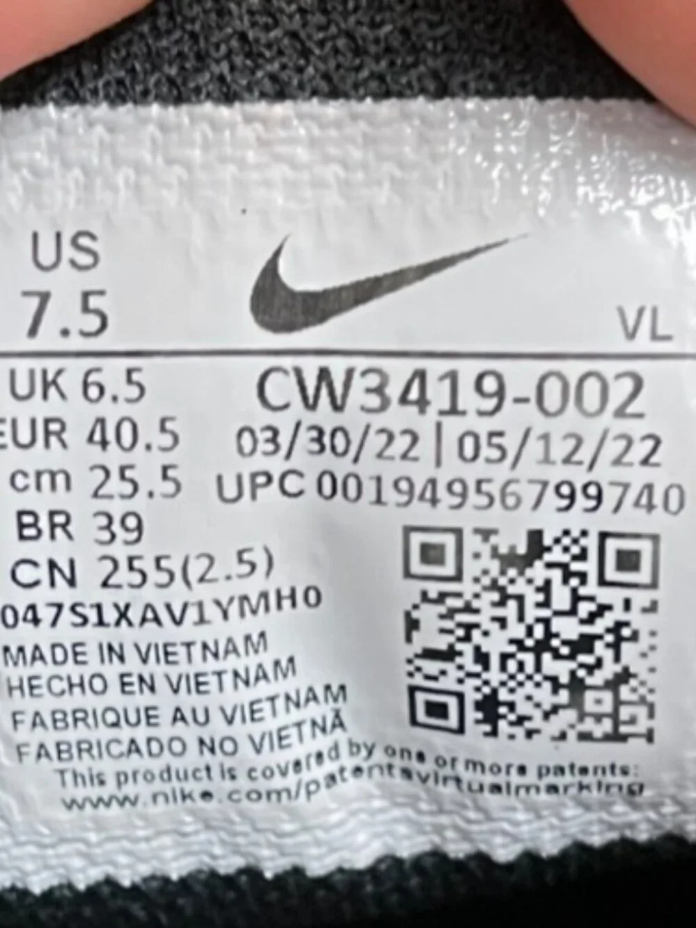 Nike Zoom‎ Winflo 8 Mens Size 7.5 Black Outdoor Running Walking Shoes Sneakers